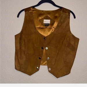 Vintage Western Boho Brown Suede Vest
